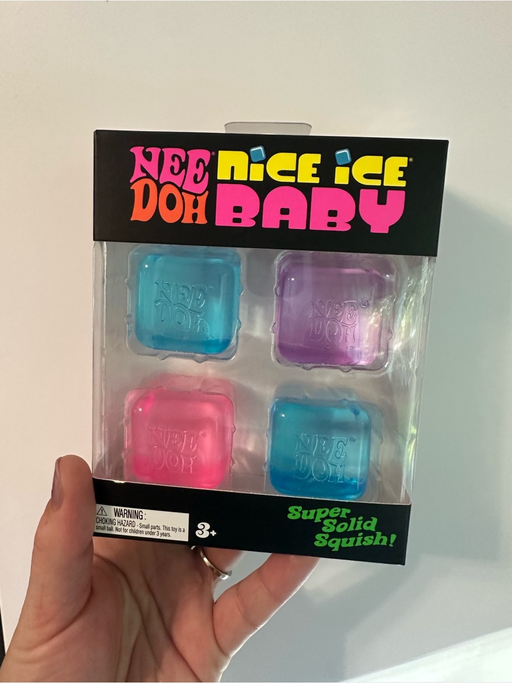 Needoh Nice Ice Baby Super Solid Squish - Pink, Purple, Blue set of 4